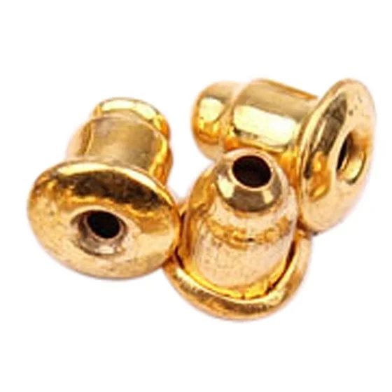 50 piece Bullet Clutch Earring Backs (Gold Steel Bullet)in Stud
