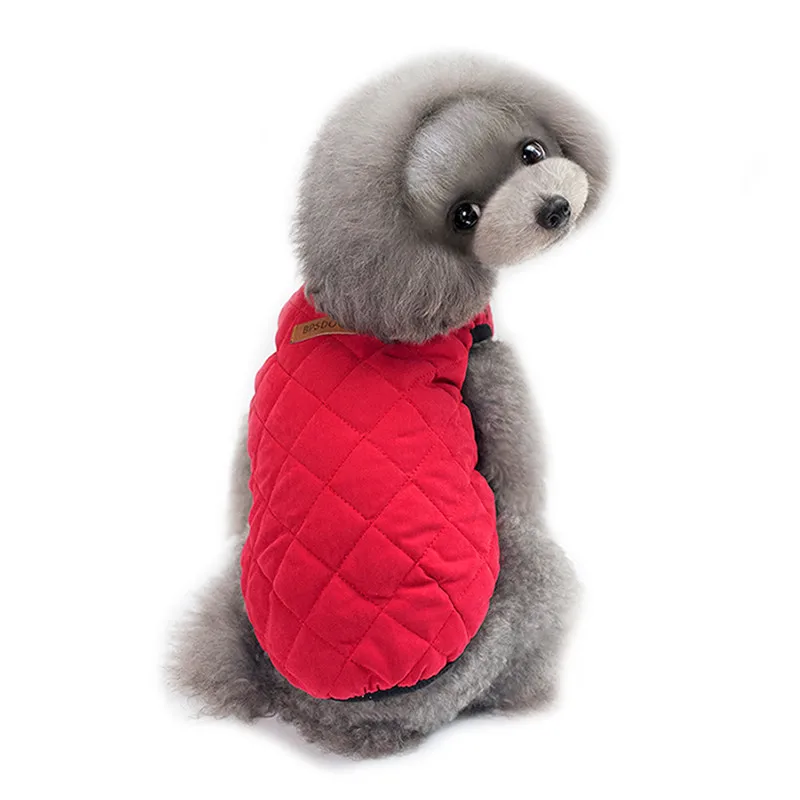 Великолепные стеганые пальто для собак KEK со стразами; зимняя теплая одежда для собак; Классическая куртка для щенков; жилет; утепленная флисовая подкладка