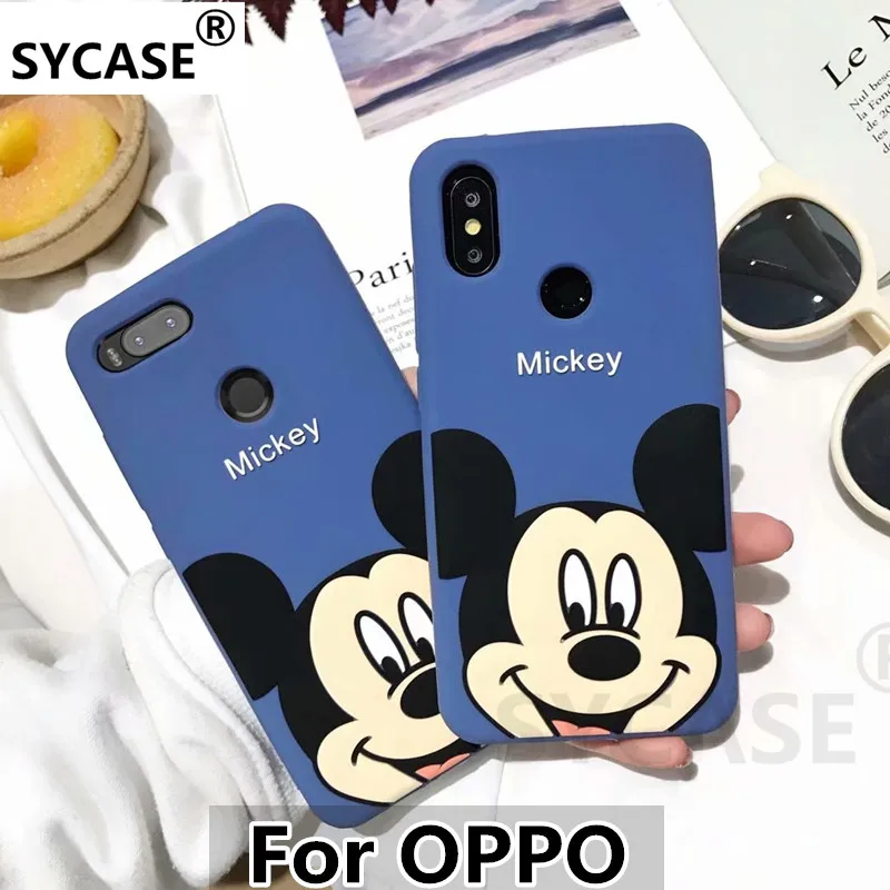 SYCASE For OPPO F5 R15 R17 R11 Case 3D stereo Cartoon Mickey Shell A59 A73 A79 A83 Silicone Anti-fall Cover Couple |