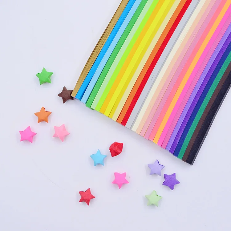 

400PCS Colorful Mixing Set Star Paper Lucky Star Origami Paper DIY Handmade Orgami Paper Craft Paper