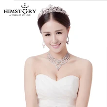 New Sliver Plated Rhinestone Crystal Necklace+Earring+crown 3pcs Jewelry Set Bridal Wedding Sets New Sliver Plated Rhinestone Crystal Necklace+Earring+crown 3pcs Jewelry Set Bridal Wedding Sets