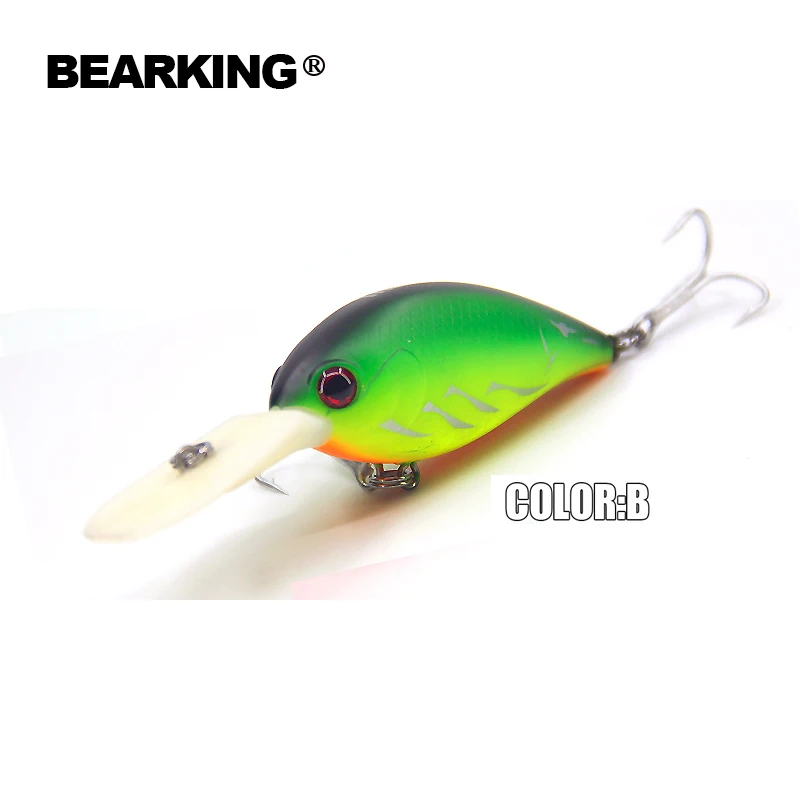 Only for promotion, no benifit fishing lure  Bear king crank 65mm&16g   dive 2.5-3.2m,5pcs different colors each set