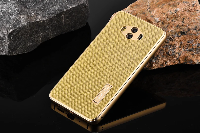 iMatch Luxury Aluminum Metal Bumper Carbon Fiber Back Cover Case for Huawei Mate 10