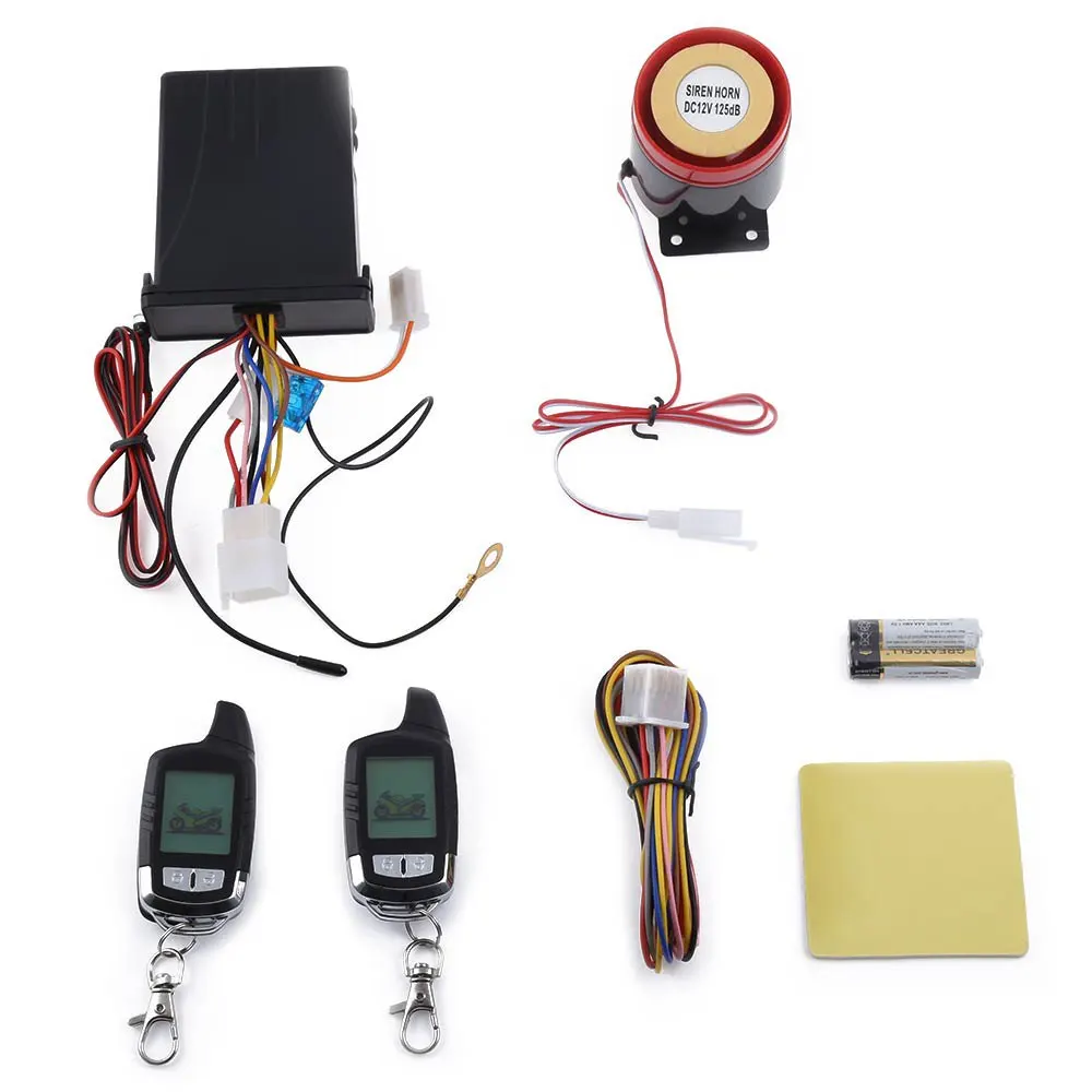 

NT - MS002 Universal Water Resistance Two Way LCD Motorcycle Anti-theft Security Alarm System with Waterproof Main Engine