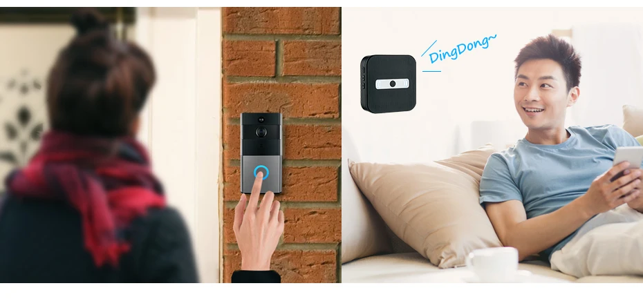 Беспроводной дверной звонок Kerui ZC10001 EU/US/UK вилка для WiFi видео звонок|eu us|plug usus eu |