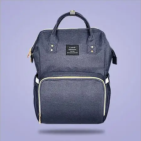Аутентичные сумки для подгузников LAND Mommy, большой вместительный дорожный рюкзак для подгузников, с защитой от потери, на молнии, детские сумки для кормления, Прямая поставка - Цвет: MPB01-02