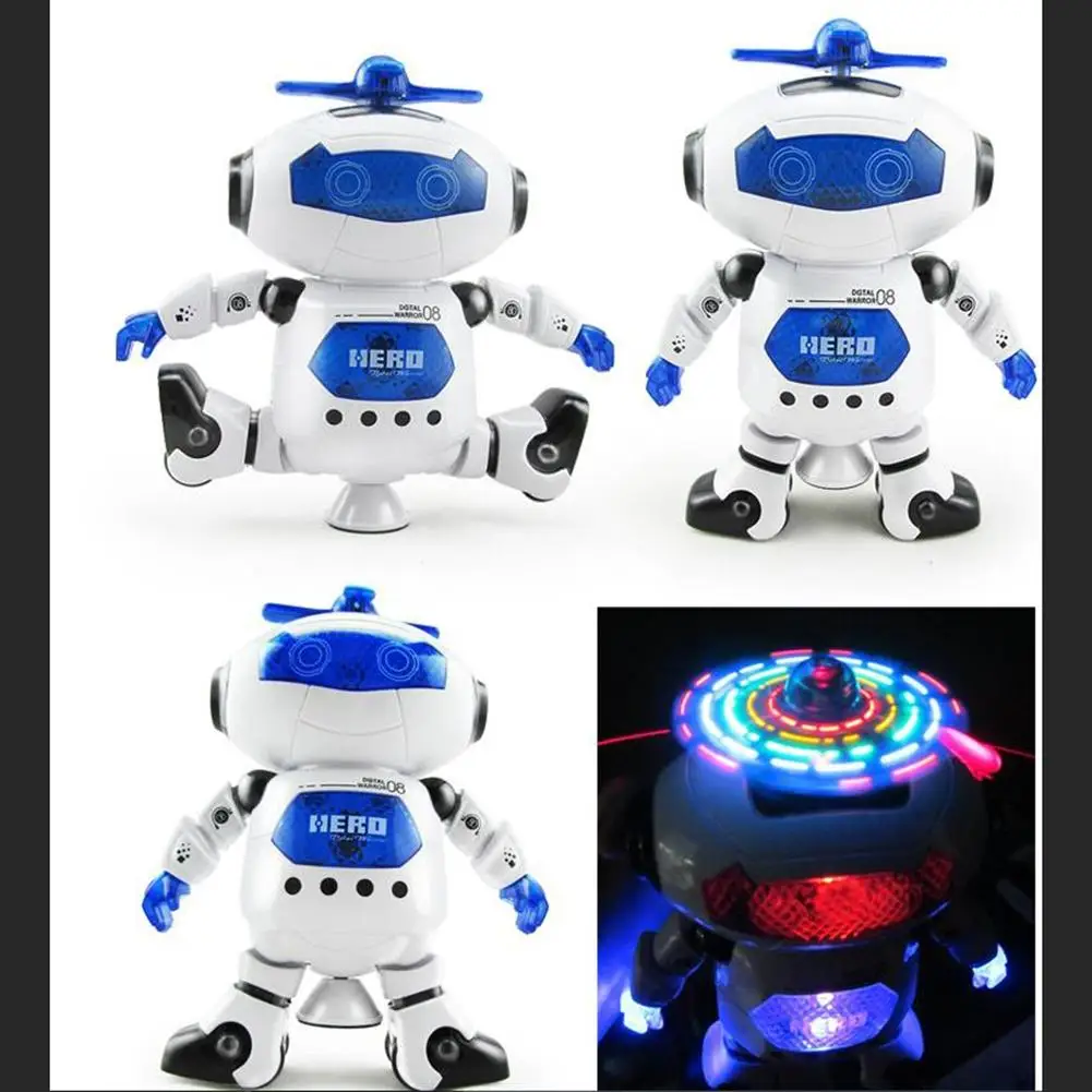 

LeadingStar Infrared 360 Rotatable Dancing Electric Space Robot with Light Music Kid's Toy Birthday Christmas Gift Decoration