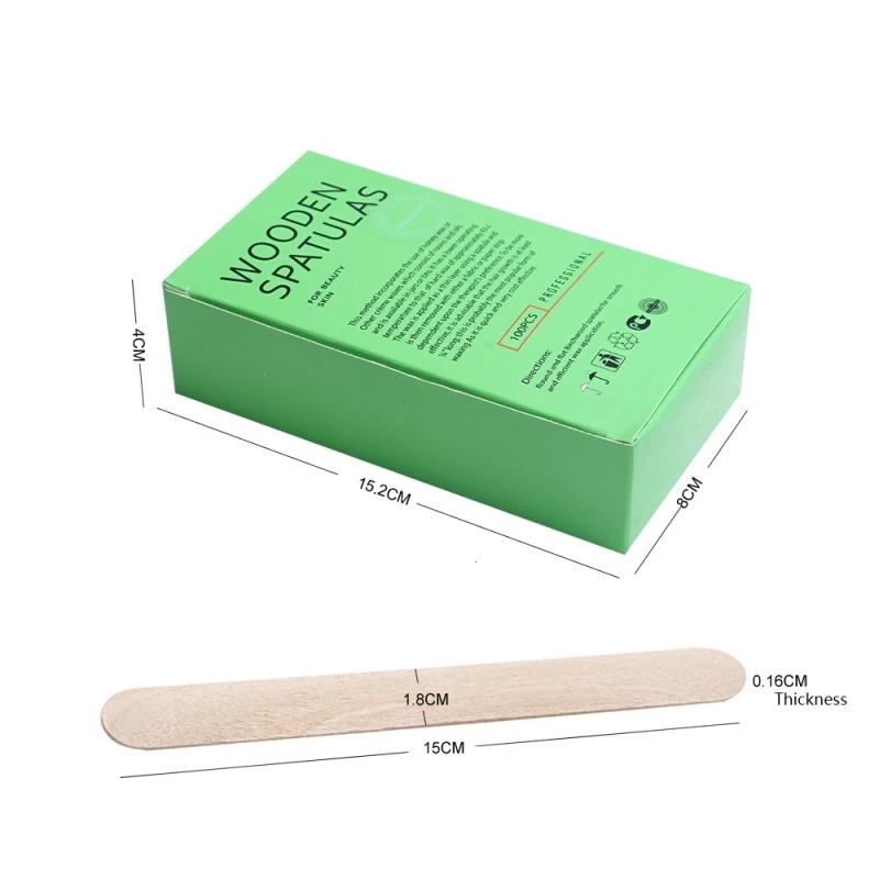 10/100Pcs Wiping Wax Stick Mask Stick Ice Cream Stick Hair Removal Wax Stick Hair Removal Tools