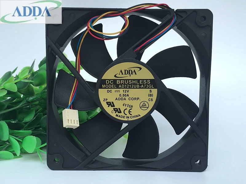 Для ADDA AD1212UB A73GL 12025 12V 0.50A 12 см 4 провода вентилятор для контроля температуры| |