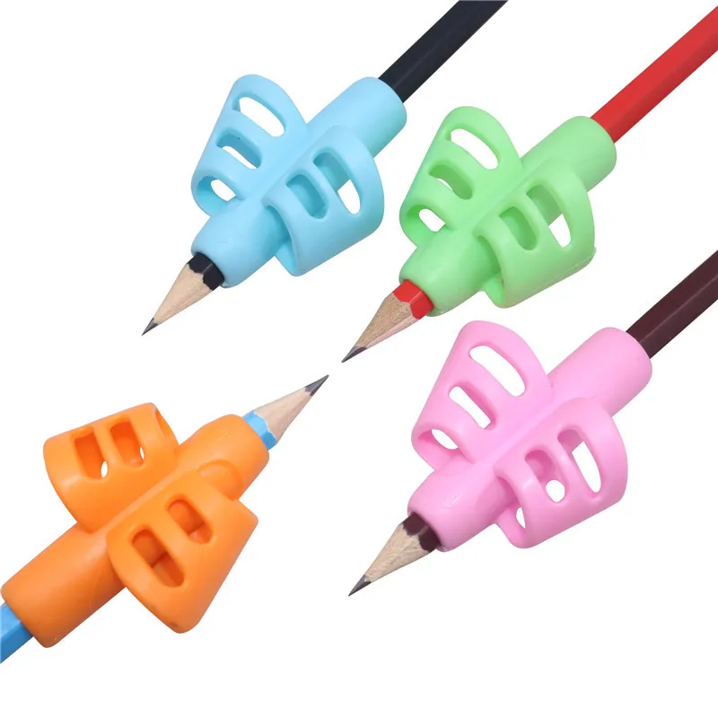 Lidar com Duplo Dispositivo de Correção Caneta Aperto Dedo Silicone Titular Estudante Escrita Crianças Papelaria Presentes 40 Pçs Mod. 199953 16 40 pçs caneta aperto lidar com duplo