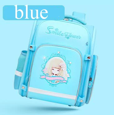 Новые ортопедические школьные сумки для девочек с рисунком из мультфильма, рюкзаки для девочек, водонепроницаемые школьные сумки из ЭВА, Студенческая сумка, Mochila Infantil - Цвет: blue