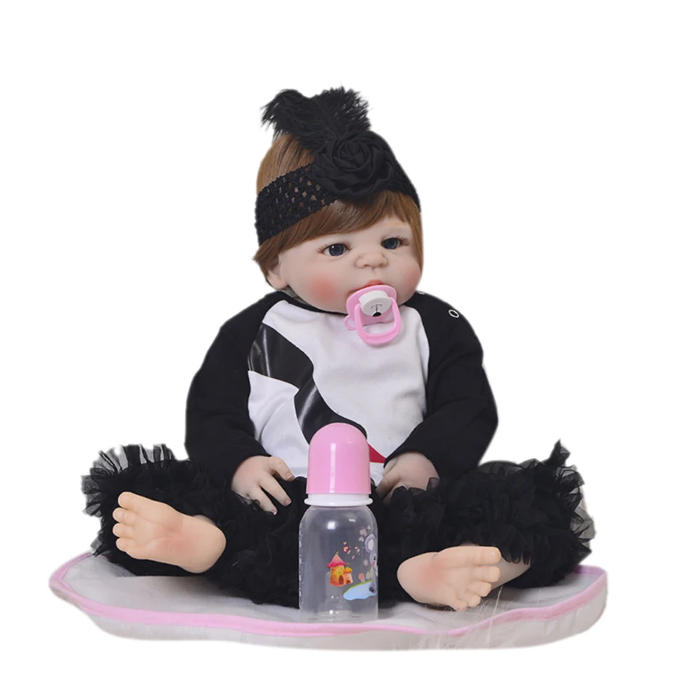 

KEIUMI 23'' Reborn Dolls Babies Girl Full Body Silicone Vinyl 57 cm Ethnic Dolls Real Like Princess For Kids Cosplay Party Toys
