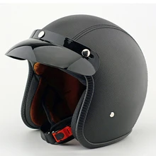 Unisex DOT font b Retro b font Motorcycle font b Helmets b font Brown Half Face
