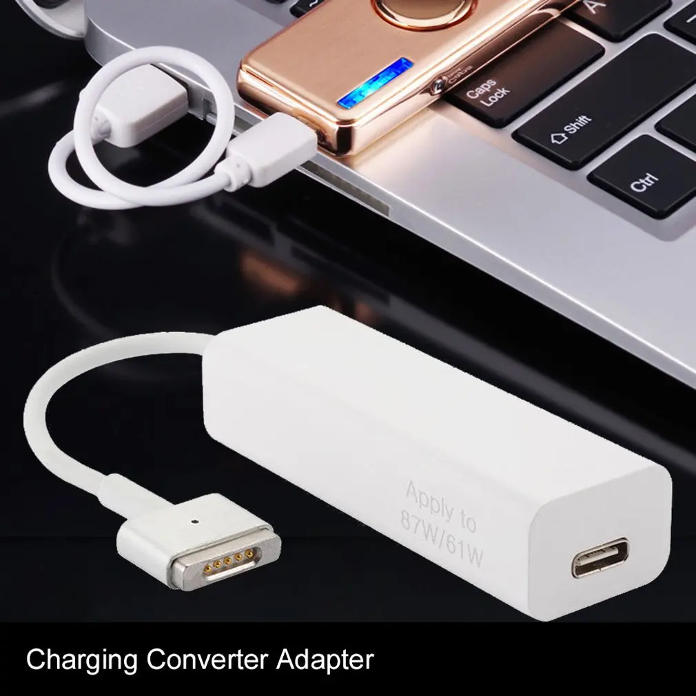 

Slim Design Lightweight USB C to 85W/60W/45W Magsafe2 T-head Adapter Charging Converter for Macbook Pro