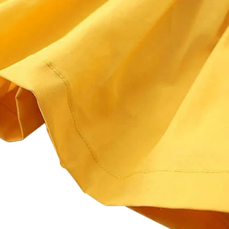 Платье для новорожденных девочек желтое плиссированное платье принцессы с длинными рукавами осенне-зимняя детская одежда платья для детей от 1 до 3 лет