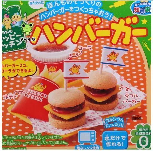 Японский Popin Cookin Hamberger. Kracie гамбургер Happy kitchen Cookin DIY Рождественский подарок ручной работы