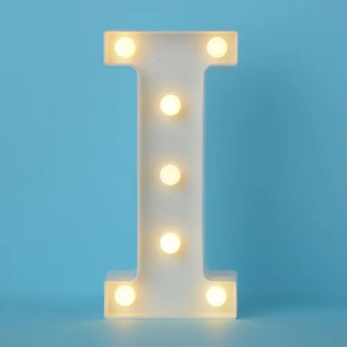 Теплый белый 26 буквенный светодиодный светильник с буквенным знаком Алфавит внутренний настенный светильник s-Up ночной Светильник Свадебные украшения подарки - Цвет: I