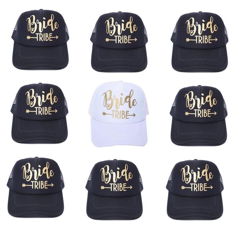 Hen Party Decorations BRIDE TRIBE Hat Cap Bride Team To Be Baseball Cap Bachelorette Party Wedding Bride Decoration Cap PAT69 (4)