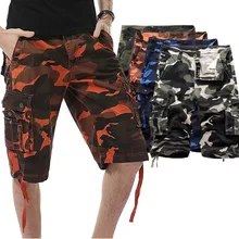 Лидер продаж для мужчин's повседневное Камуфляжный принт карман работы короткие брюки карго шорты для женщин Новая мода спортивн