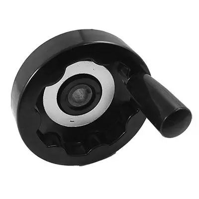 

15/32" x 3 9/10" Plastic Revolving Handle Metal Lathe Hand Wheel Black