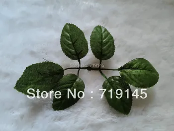 

100pcs diy dark green rose leaf accessorries artificial fake rose flower leaf DIY handmade flower accessorries home decoration