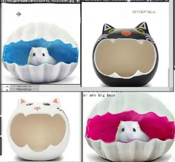 

Hamster House Golden Bear Ceramic Squirrel Nest Summer House Supply Bedroom Big Hedgehog Squirrel Shell