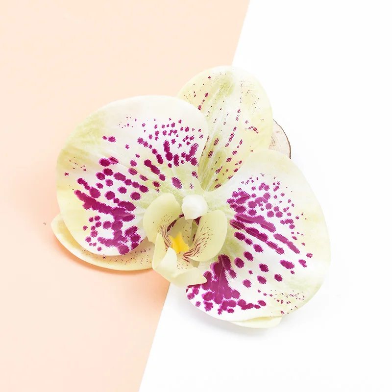 2 шт 3D шелковые бабочки орхидеи декоративные цветы венок с искусственными цветами для дома Свадебное Украшение diy подарки цветок стена - Цвет: Color 7