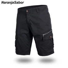 NaranjaSabor Для Мужчин's летняя рабочие хлопковые шорты Повседневное Мужской Свободные комбинезоны для девочек Мульти-шорты с карманами; брюки; Для мужчин s брендовая одежда N504
