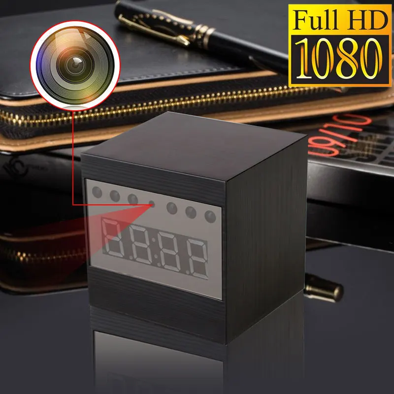 

Night Vision Mini Clock Camera Premium Home Security Wifi Clock Camera Motion Detection 1080P HD Clock Alarm Camera