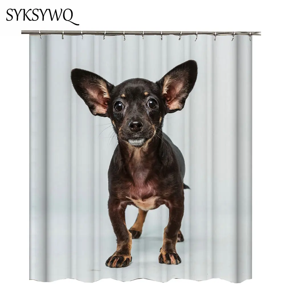 Дизайн Husky dog занавеска для душа водонепроницаемая ткань занавеска для ванной из полиэфира занавеска для душа