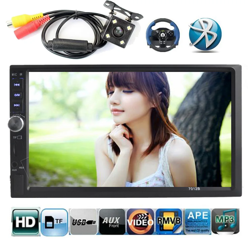 

7 Inch Bluetooth Car Autoradio 12V touch screen 2 Din AUX in FM USB TF Audio Stereo radio cassette player MP5 Player head unit