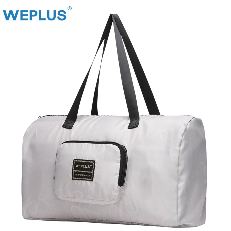 WEPLUS дорожная сумка для женщин водонепроницаемый чемодан Складная Duffle Сверхлегкий холщовый мешок мужчин - Цвет: Gray