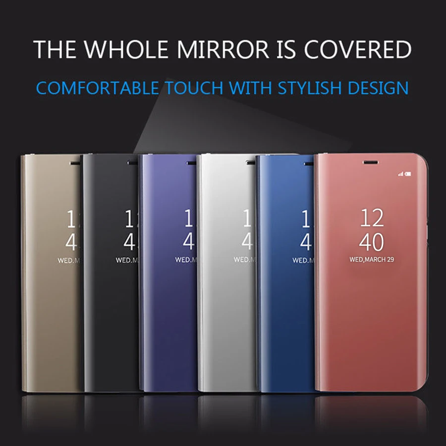 Jappinen Smart mi rror флип чехол для телефона Xiaomi Red Note 5 6 7 Pro A2 Lite A1 PocoPhone F1 прозрачный с