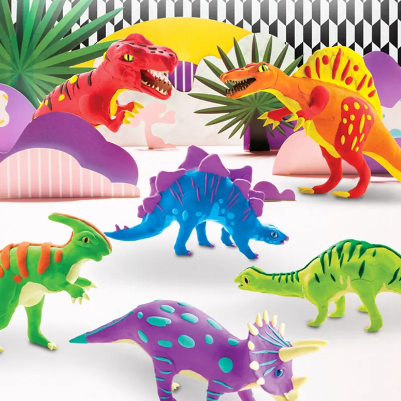 

Robotime DIY Slime Fluffy Dinosaur Model Clay 3D Wooden Puzzle Game Assembly Model Building Kits Plasticine Toys For Children