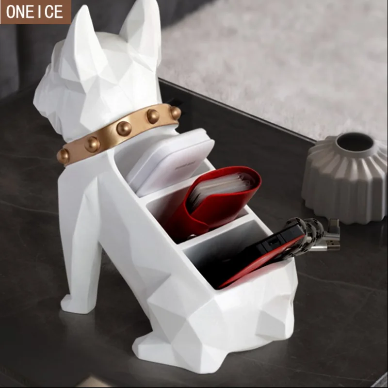 

Nordic abstract puppy sculpture geometric resin dog Desktop storage animal statue decoration gift craft decoration accessories