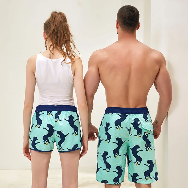 Модные купальники для пар бордшорты женские/мужские пляжные шорты Серфинг Плавание шорты Плавки пляжный спортивный костюм быстрый