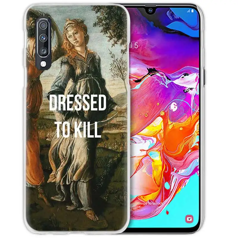 06 Художественный чехол для samsung Galaxy A50 A70 A20e A40 A30 A20 A10 A8 A6 Plus A9 A7 жесткий прозрачный чехол для телефона смешная Мона Лиза - Цвет: 06