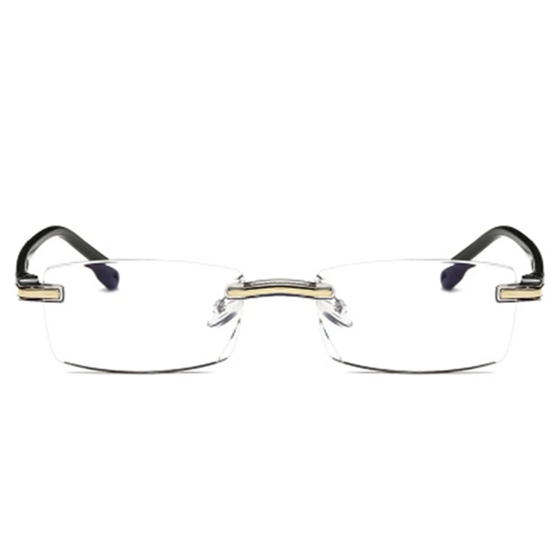 Сверхлегкий анти синий свет чтения Стекло Для мужчин алмазные Rimless es бренды