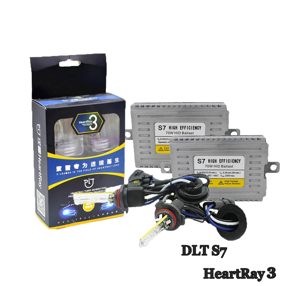 

70W12V&24V HID Xenon Kit Ballast For DLT S7 with HeartRay HID Xenon Bulb H1 H3 H7 H11 9005 9006 9012 D series headlight retrofit