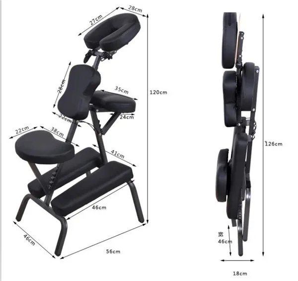 Современный портативный кожаный массажный стул с бесплатной сумкой, мебель для салона, регулируемое массажное Стоматологическое спа-кресло, распродажа