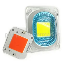 Светодиодный чип COB Grow White+ Отражатель объектива 50 Вт 12 В/36 В/110 В/220 В F светодиодный прожектор