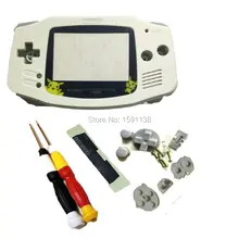 Горячая белый цвет мультфильм пластиковые линзы для nintendo GameboyAdvance консоли корпус w/X/Y отвертки мальчик Advance цвет