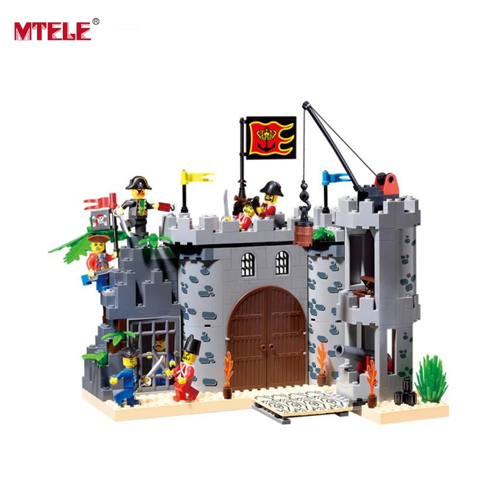 

MTELE Brand Robbing Barracks Pirates Series Castle Building Blocks Model Figures Building Blocks Toy High Quality