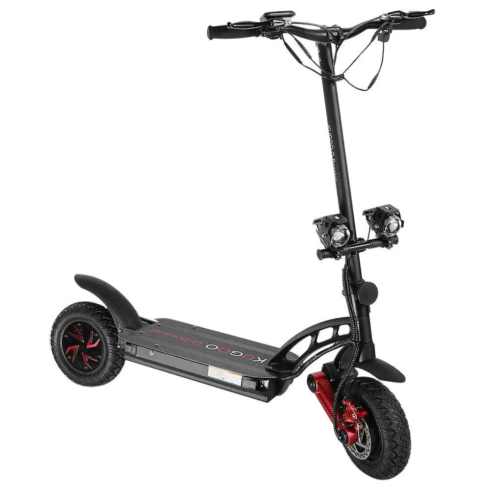 Top [Europe Stock ] KUGOO G-Booster Sports Electric Adult Scooter 55km/h 800W 2 Drive Motors Disc brake 85KM Range 10 Inch Tire 11