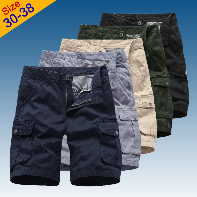 Летние шорты Мужская сумка с карманами однотонные карго шорты хлопок Sprots Breechcloth трусы высокого качества мужские s Короткие трусы бренд MuLS