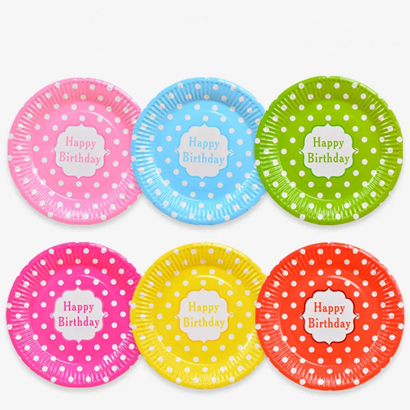 6 шт. одноразовые бумажные тарелки 18 см|kids birthday party supplies|party suppliesbirthday supplies |