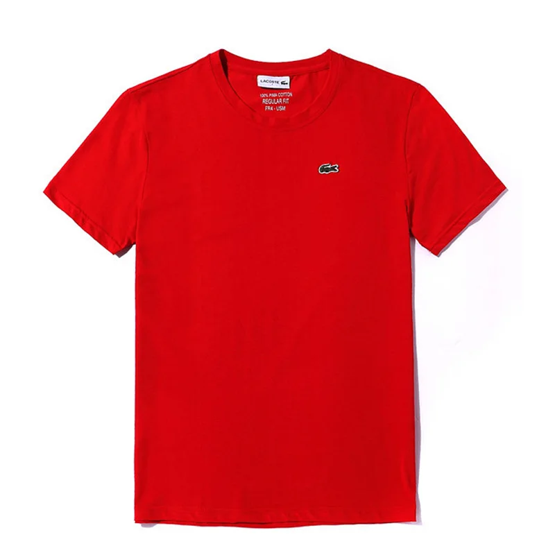 Lacostelegend men T Shirt classic summer cotton Short Sleeve Tees white black gym t shirt breathable camisa hombre