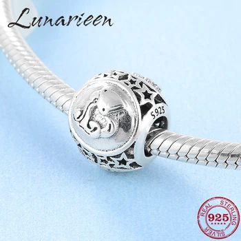 

925 Sterling Silver Fashion 12 constellation Aquarius DIY bead Fit Original European Charm Bracelet Jewelry making