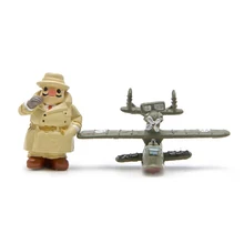 2pcs/lot Studio Ghibli Anime Porco Rosso Airplane Figure Toys DIY Red Pig PVC Action Figure Collection Model Toy for Kids Gift