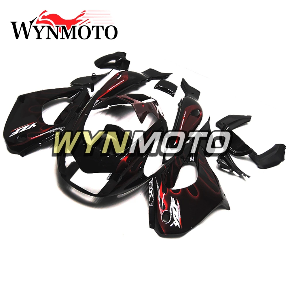 

Full ABS Plastics Fairings For Yamaha YZF1000R Thunderace Year 1997 - 2007 Motorcycle Fairing Kit Red Flame Black Covers